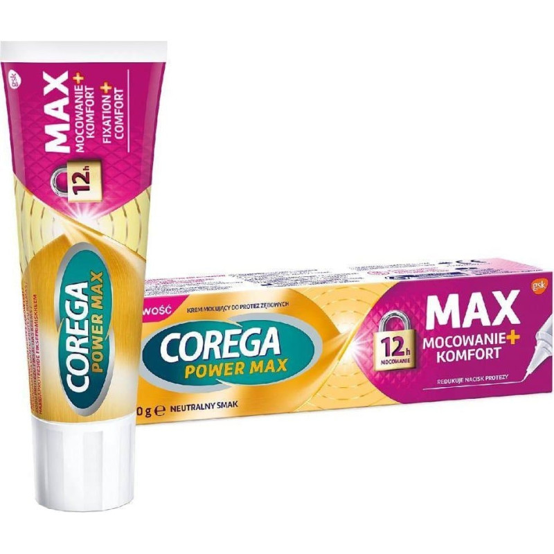 Corega COREGA Power Max Mocowanie + Komfort 40g