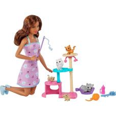 Barbie Lalka Barbie Barbie Mattel Barbie doll and kitten scratching post playset