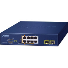 Planet 2-Port 10/100/1000T 802.3bt Nie zarządzany Gigabit Ethernet (10/100/1000) Obsługa PoE Niebieski