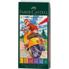 Faber-Castell Pisaki Pitt Artist Pen B kolory podstawowe 6szt