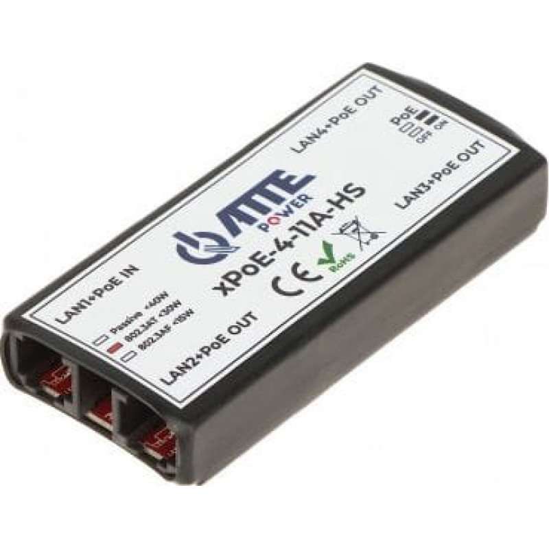 Atte SWITCH POE, EXTENDER XPOE-4-11A-HS 4-PORTOWY ATTE