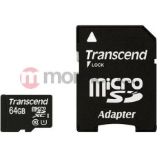 Transcend Karta Transcend Premium MicroSDXC 64 GB Class 10 UHS-I/U1  (TS64GUSDU1)