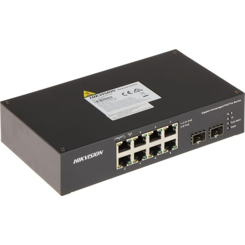 Delta Switch Delta SWITCH POE DS-3T0510HP-E/HS 8-PORTOWY SFP Hikvision