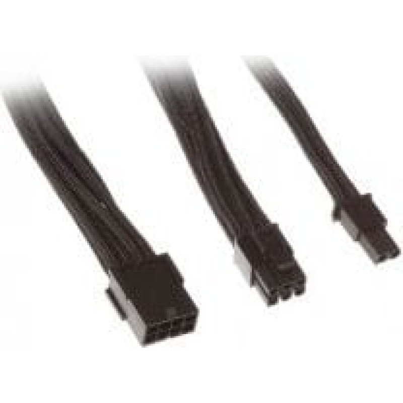 Silverstone PCIe 8-pin - PCIe 8-pin, 0.25m, Czarny (SSTPP07PCIB)