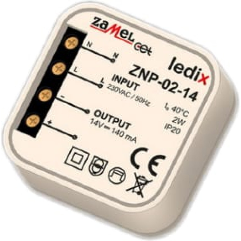 Zamel Zasilacz LED dopuszkowy 14V DC 2W (ZNP-02-14)