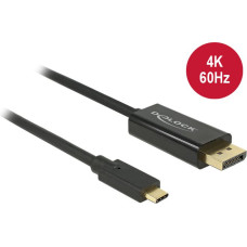 Delock USB Adapterkabel, USB-C Stecker > DisplayPort Stecker (schwarz, 3 Meter, 4K 60Hz)