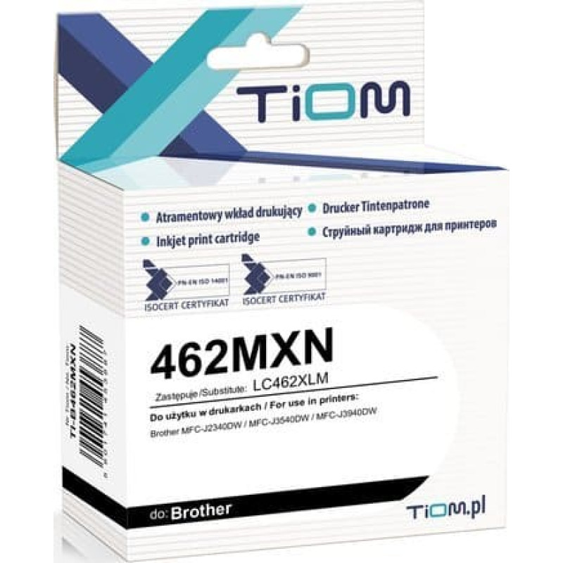 Tiom Tusz Tiom Tusz Tiom do Brother 462MXN | LC462XLM | 1500 str. | magenta