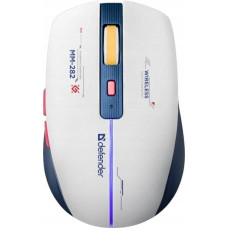 Defender Mysz Defender Mysz bezprzewodowa Defender DILA MM-282 optyczna 1800dpi biała RGB AKUMULATOR 6 przycisków Gaming