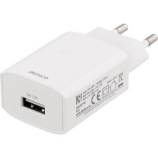 Deltaco Deltaco USB-AC150, Indoor, AC, 5 V, 2.4 A, White