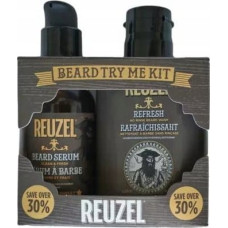 Reuzel Try Me Kit Set Reuzel: Clean & Fresh, Hydrating, Serum, For Beard, 50 ml + Refresh No Rinse, Beard Shampoo, Moisture And Shine, 100 ml For Men