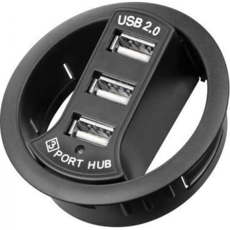 Goobay HUB USB Goobay 3-portowy koncentrator USB 2.0 Hi-Speed In-Desk/rozdzielacz