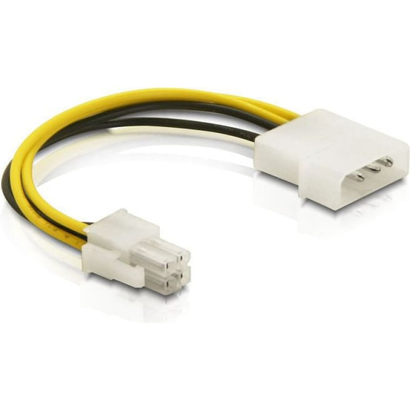 Delock Molex - ATX/EPS 4-pin, 0.15m, Żółty (82391)