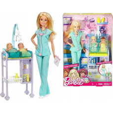 Mattel Lalka Barbie Mattel Zestaw kariera lekarz pediatra (DVG10)