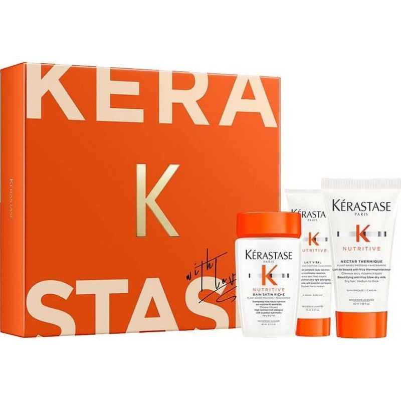 Kerastase Nutritive zestaw odżywczy szampon do włosów 80ml + odżywcze mleczko do włosów 75ml + nektar termiczny do włosów 50ml