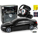 Leantoys Import LEANToys Auto Zdalnie Sterowane BMW M3 Czarny 2,4 G Pilot Kierownica 1:18 Dźwięk Światła