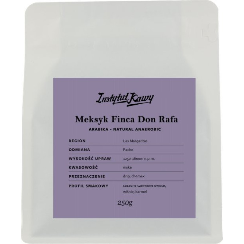 Bearded Coffee Instytut Kawy - Meksyk Finca Don Rafa Natural Anaerobic Filter 250g