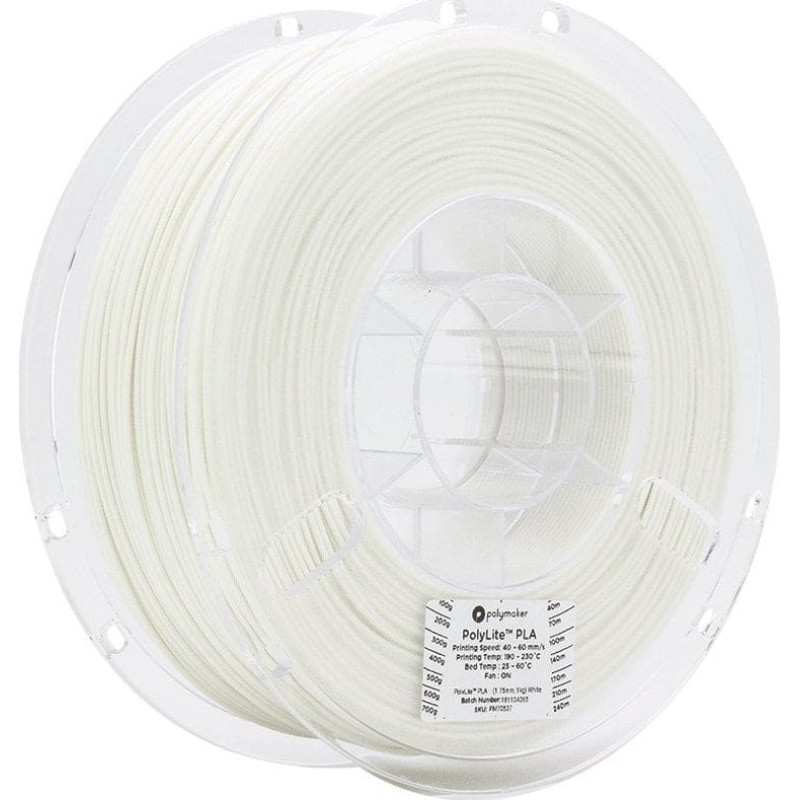 Poly Filament Polymaker PolyLite PLA Pro 1,75 mm 1 kg - White}