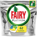 Fairy Platinum All in One Lemon – Kapsułki do zmywarki – 62 sztuki