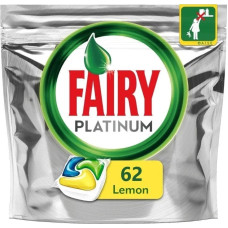 Fairy Platinum All in One Lemon – Kapsułki do zmywarki – 62 sztuki