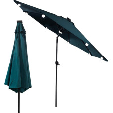 Saska Garden PARASOL OGRODOWY Z OŚWIETLENIEM ŻARÓWKI LED 270CM TURKUSOWY