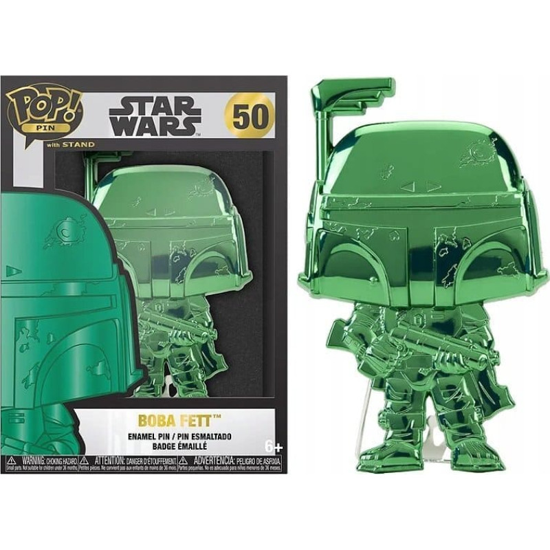 Funko Pop PROMO FUNKO POP PIN FIGURKA Star Wars Boba Fett Neon STPP0105