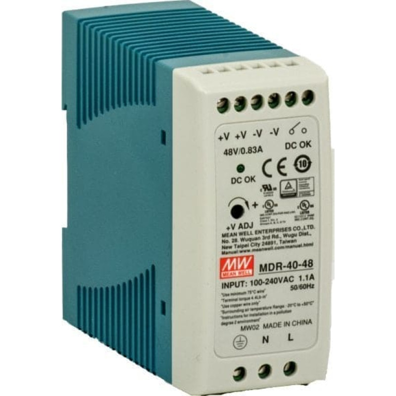 Barox PS-DIN-AC/48/60 adapter zasilający/ inwentor Wewnętrzna 60 W Niebieski, Szary