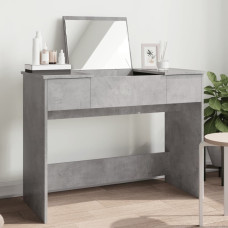 Vidaxl Toaletka z lustrem, szarość betonu, 100x45x76 cm