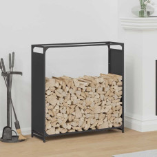 Vidaxl Stojak na drewno opałowe czarny 90x28x90 cm Lumarko!