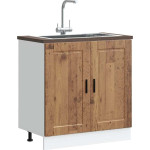 Vidaxl vidaXL Szafka pod zlewozmywak, Porto, stare drewno, 80x46x81,5 cm