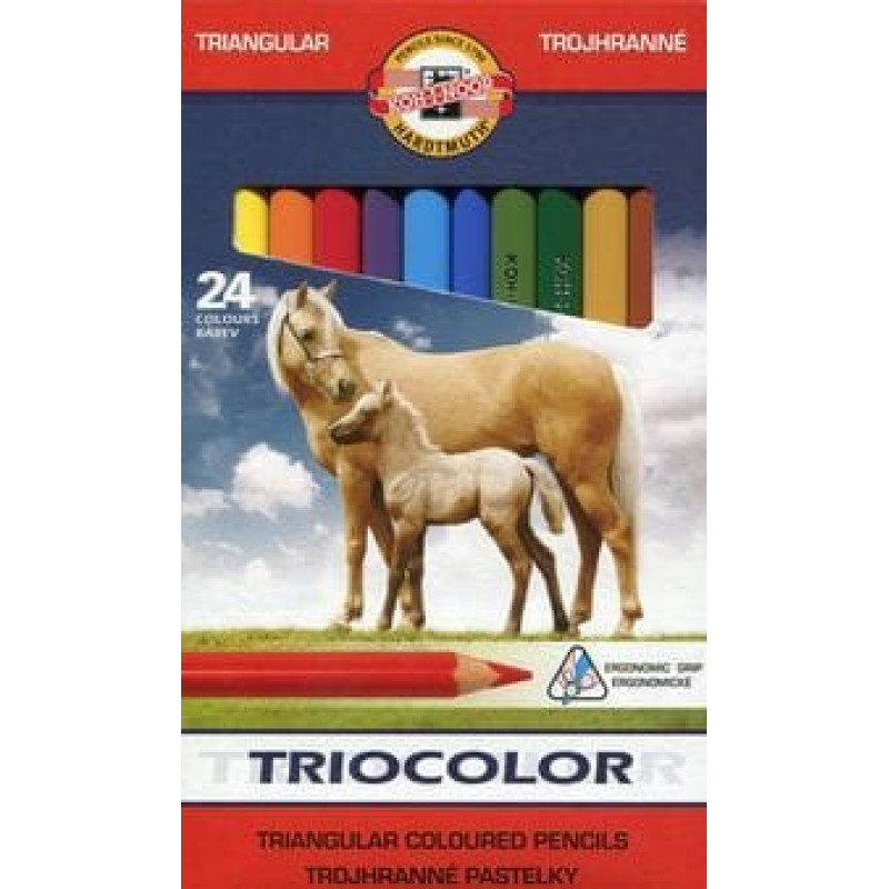 Koh I Noor Kredki trĂłjkÄ…tne Triocolor 24 kolory