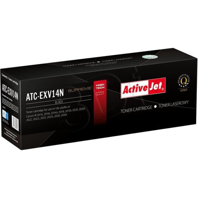 Activejet ATC-EXV14N toner for Canon printer; Canon C-EXV14 replacement; Supreme; 8300 pages; black