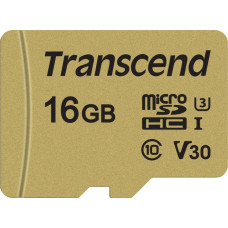 Transcend Karta Transcend MicroSDHC 16 GB Class 10 UHS-I/U3 V30 (TS16GUSD500S)