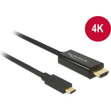 Delock USB Adapterkabel, USB-C Stecker > HDMI 4K Stecker (schwarz, 1 Meter)