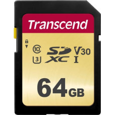 Transcend Karta Transcend 500S SDXC 64 GB Class 10 UHS-I/U3 V30 (TS64GSDC500S)