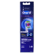 Braun Toothbrush replacement heads ORAL-B Braun 3D White Clean Maximiser 2 pcs. White