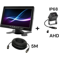 Nvox Wideorejestrator Nvox Monitor samochodowy lcd 7 cali 12/24v kabel 5m oraz kamera cofania 4pin zestaw ahd