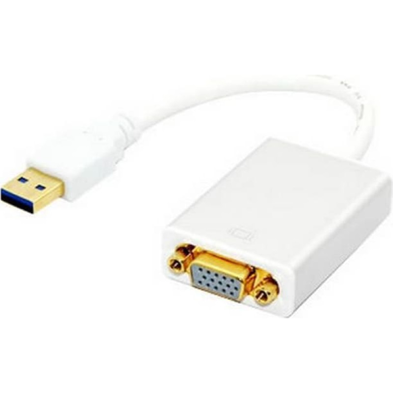 Techly Adapter USB Techly USB - VGA Biały  (306950)