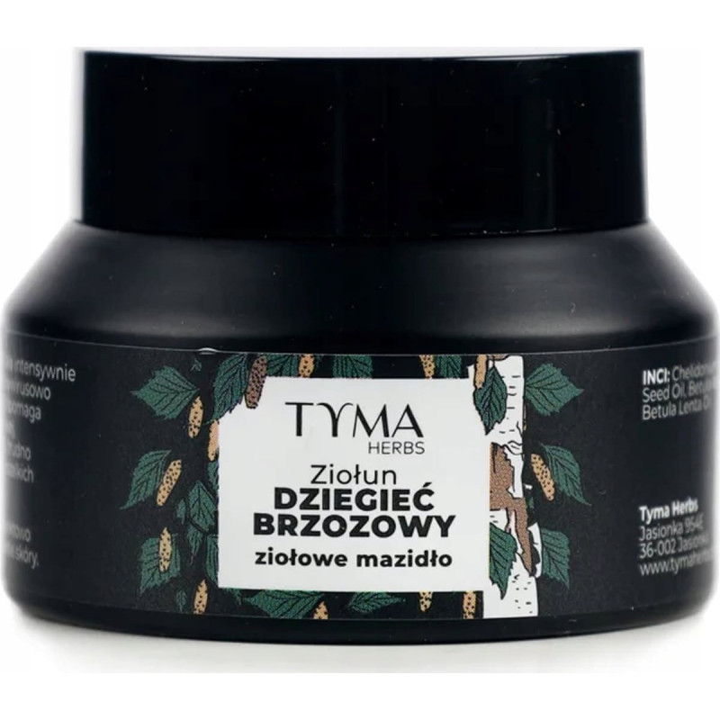 Tyma Herbs Tyma Herbs, Ziołun, Mazidło Dziegieć Brzozowy do całego ciała, 50 ml