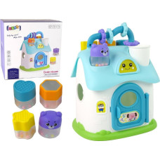 Leantoys Domek Sorter Edukacyjny Niebieski Klocki