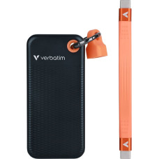 Verbatim Dysk zewnętrzny SSD Verbatim Verbatim Dysk SSD 1TB - brelok do kluczy  z kablem USB 3.2 gen.2 czarno-pomarańczowy/black-orange 32193