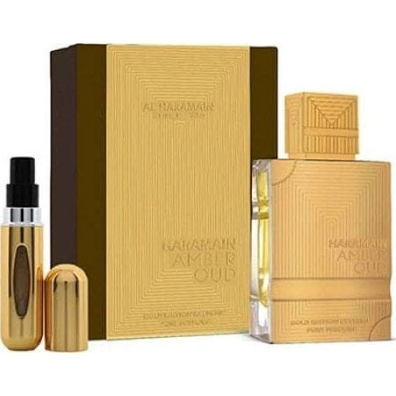 Al Haramain AL HARAMAIN AMBER OUD EDP/S 200ML + TRAVEL ATOMIZER