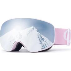 Baby Professor Qunature Pink Children's skiing goggles (medium/large children's version)