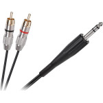 LP Kabel LP Jack 6.3mm - RCA (Cinch) x2 3m czarny (LEC-KPO3867-3)