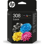 HP oryginalny ink / tusz 6L6S6UE, HP 308, black/color, 160/120s, 2-pack