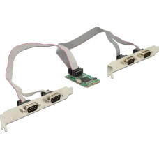 Delock Kontroler Delock Mini PCI Expr Card 4x D-Sub9 (95243)