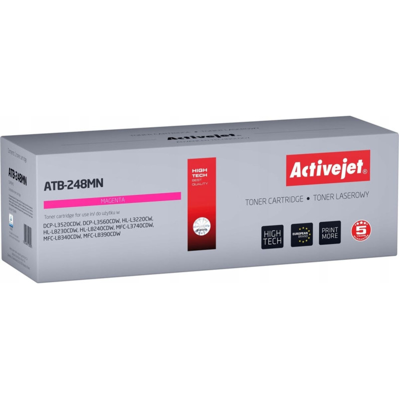 Activejet ATB-248MN Toner (zamiennik Brother TN248M; Supreme; 1000 stron; czerwony)