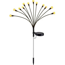 Saska Garden LAMPA SOLARNA TAŃCZĄCE NA WIETRZE KULECZKI BIAŁE 12 LED 72CM CIEPŁY BIAŁY