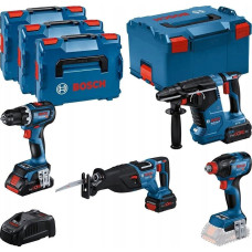 Bosch ZESTAW NARZÄDZI 18V GSR+GDX+GBH+GSA 1*4.0AH + 2*5.5AH