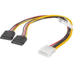 Lanberg Molex - SATA x2, 0.3m, Wielokolorowy (CA-HDSA-11CU-0030)