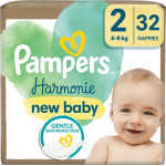 Pampers Harmonie Baby Pieluszki, rozmiar 2, 4kg-8kg, 32 szt.